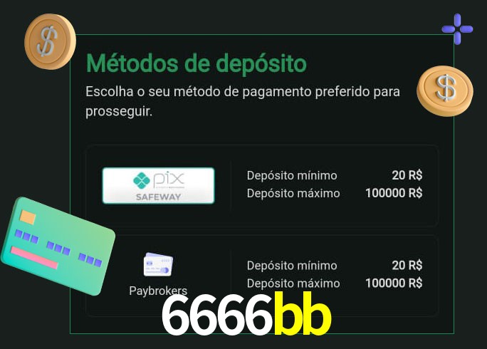 O cassino 6666bb oferece uma grande variedade de métodos de pagamento